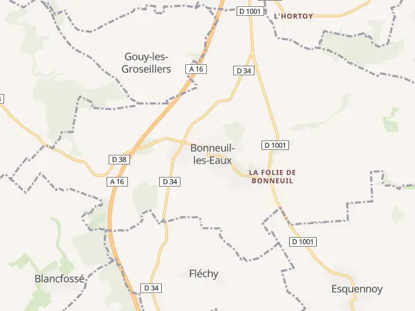 Plan de Bonneuil-les-Eaux