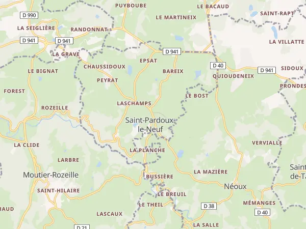 Plan de Saint-Pardoux-le-Neuf