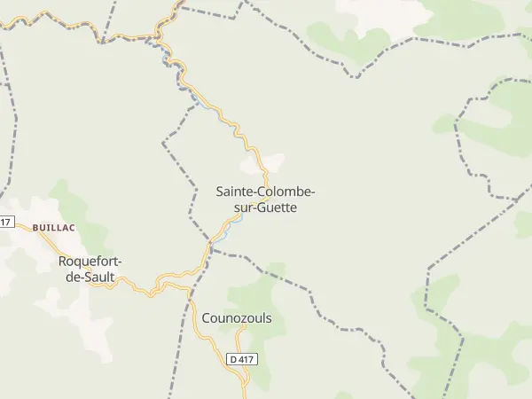 Plan de Sainte-Colombe-sur-Guette