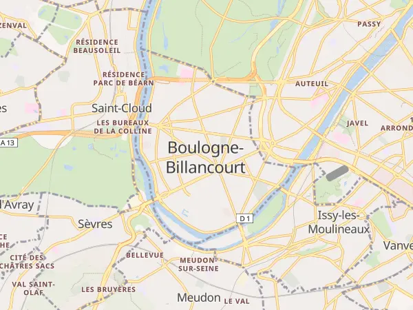 Plan de Boulogne-Billancourt