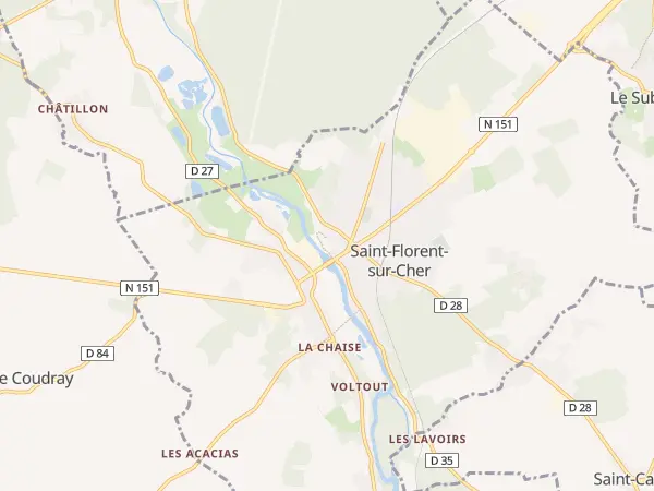 Plan de Saint-Florent-sur-Cher