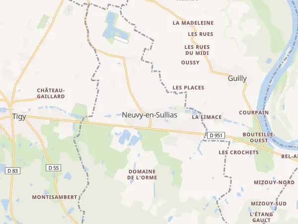 Plan de Neuvy-en-Sullias