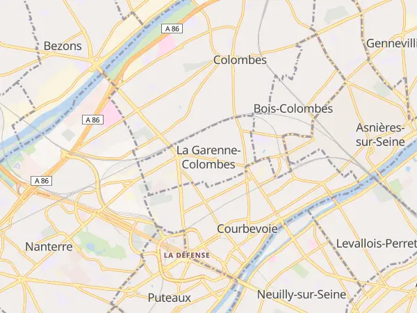 Plan de La Garenne-Colombes