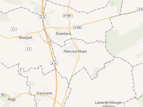 Plan de Flers-sur-Noye
