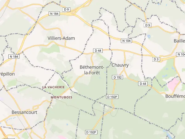 Plan de Béthemont-la-Forêt