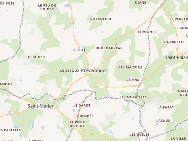 Plan de Préveranges