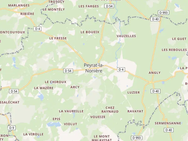 Plan de Peyrat-la-Nonière