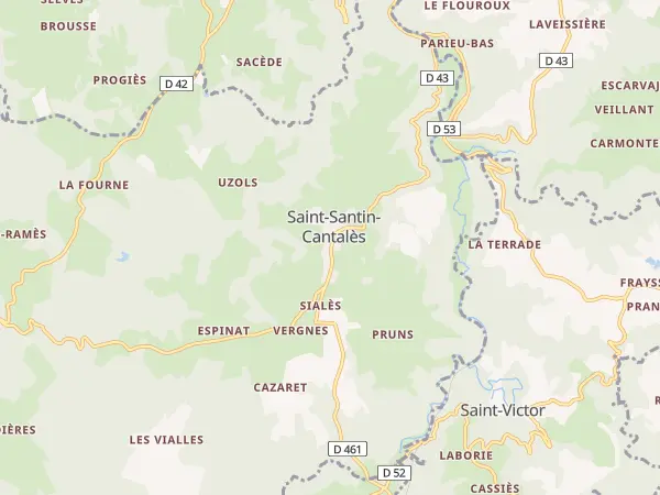 Plan de Saint-Santin-Cantalès