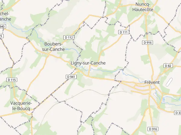Plan de Ligny-sur-Canche