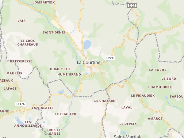 Plan de La Courtine