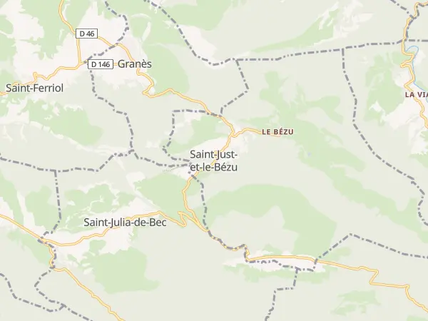 Plan de Saint-Just-et-le-Bézu
