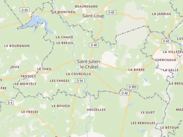 Plan de Saint-Julien-le-Châtel