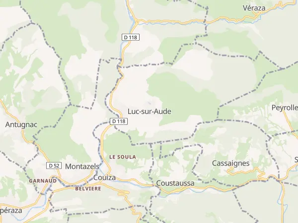 Plan de Luc-sur-Aude
