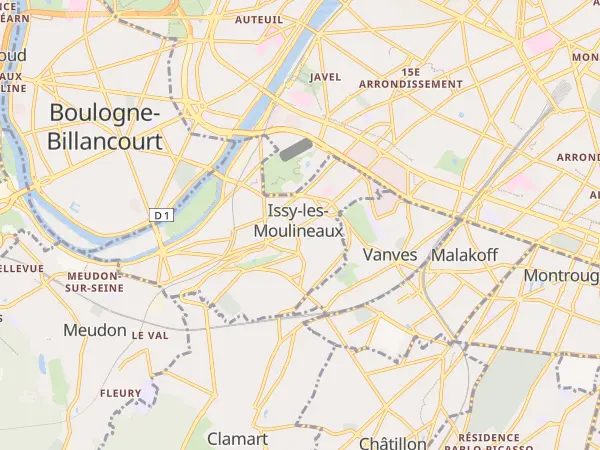 Plan de Issy-les-Moulineaux
