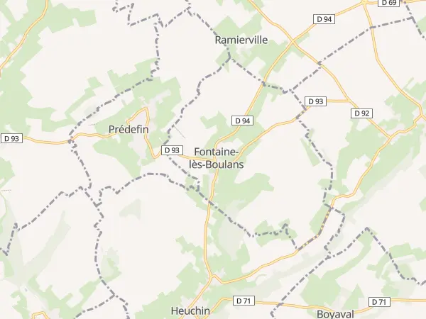 Plan de Fontaine-lès-Boulans