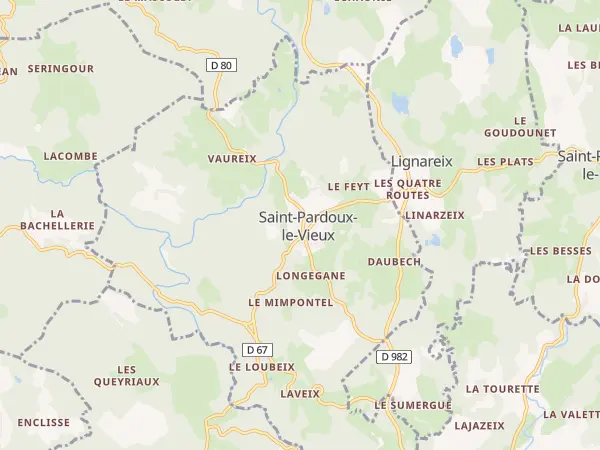 Plan de Saint-Pardoux-le-Vieux