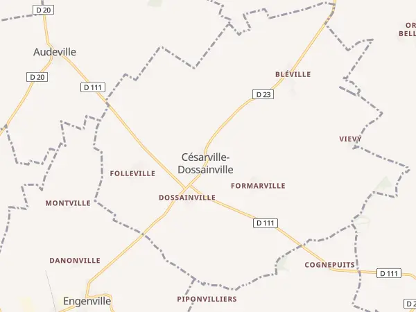 Plan de Césarville-Dossainville