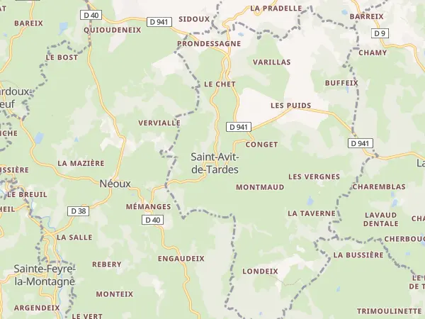 Plan de Saint-Avit-de-Tardes