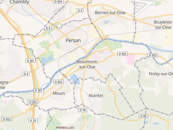 Plan de Beaumont-sur-Oise