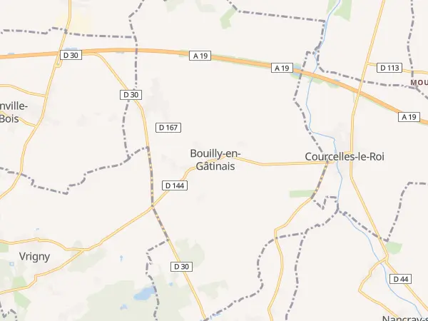 Plan de Bouilly-en-Gâtinais