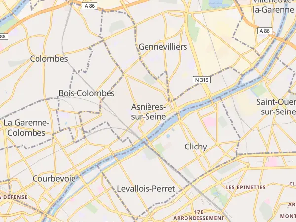 Plan de Asnières-sur-Seine