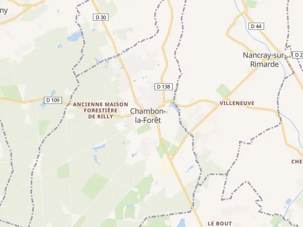 Plan de Chambon-la-Forêt