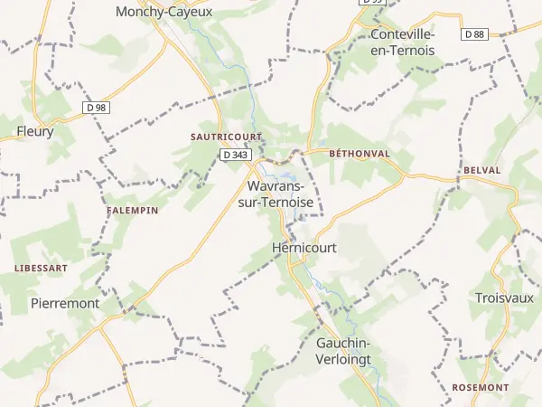 Plan de Wavrans-sur-Ternoise