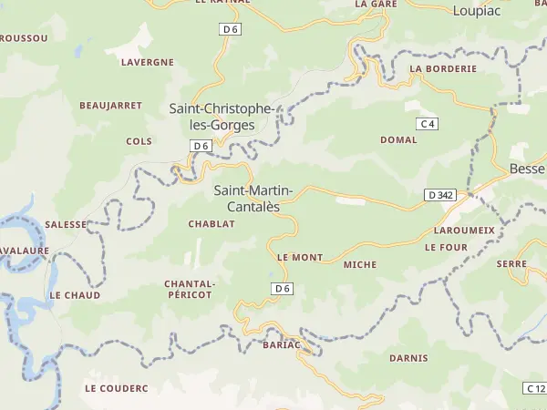 Plan de Saint-Martin-Cantalès