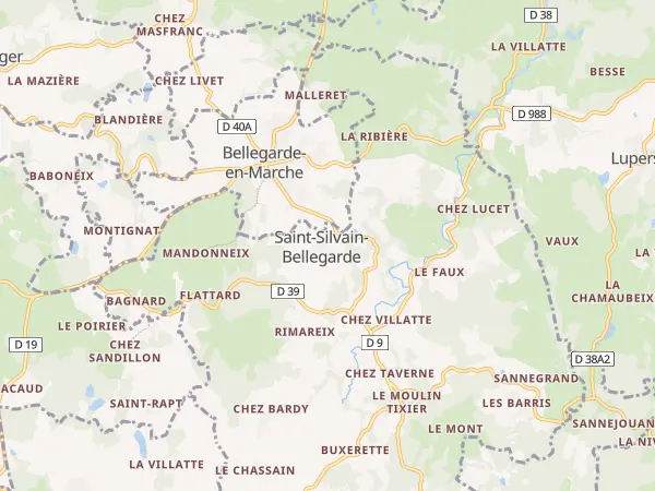 Plan de Saint-Silvain-Bellegarde
