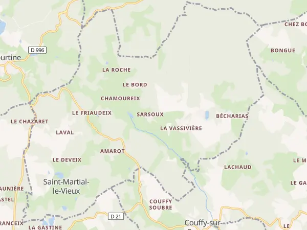 Plan de Saint-Martial-le-Vieux