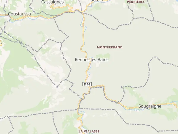 Plan de Rennes-les-Bains