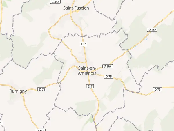 Plan de Sains-en-Amiénois
