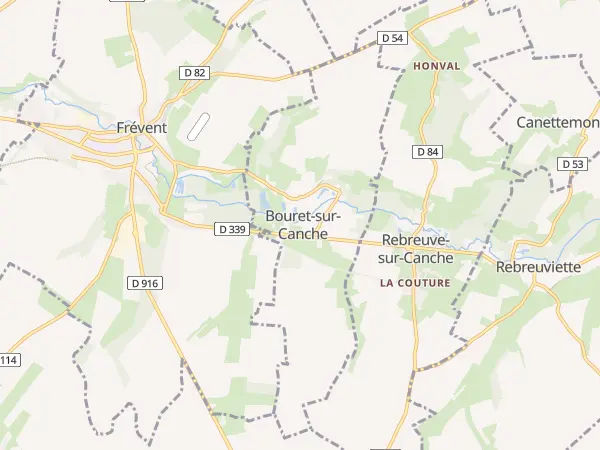 Plan de Bouret-sur-Canche