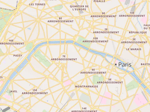 Plan de Paris 7e Arrondissement