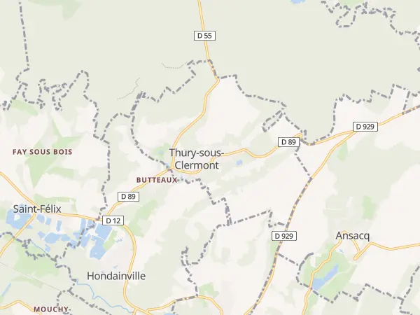 Plan de Thury-sous-Clermont