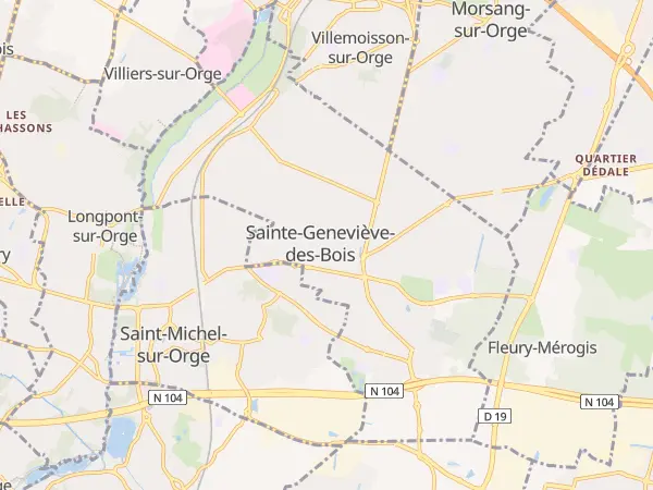 Plan de Sainte-Geneviève-des-Bois