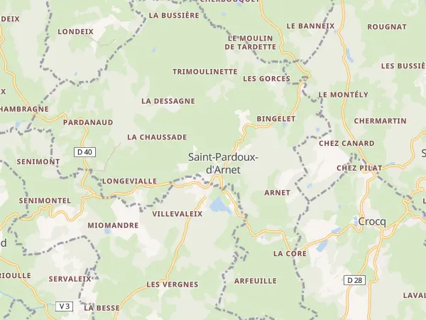Plan de Saint-Pardoux-d’Arnet