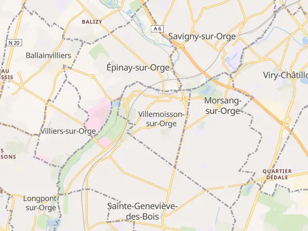 Plan de Villemoisson-sur-Orge
