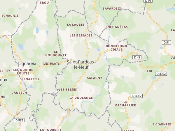 Plan de Saint-Pardoux-le-Neuf