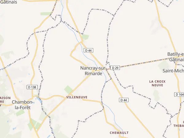 Plan de Nancray-sur-Rimarde