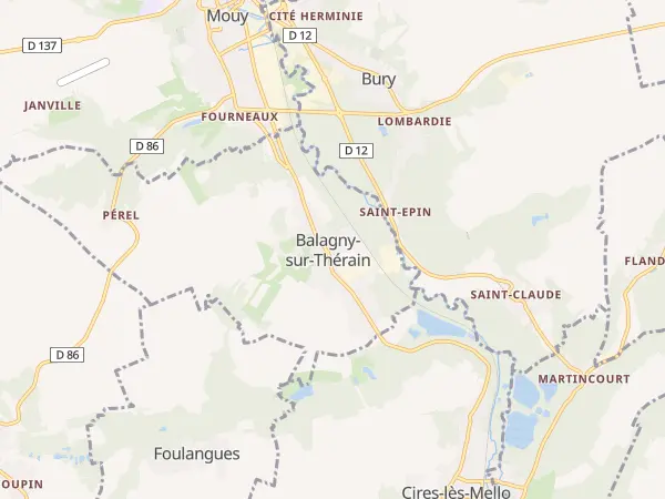 Plan de Balagny-sur-Thérain