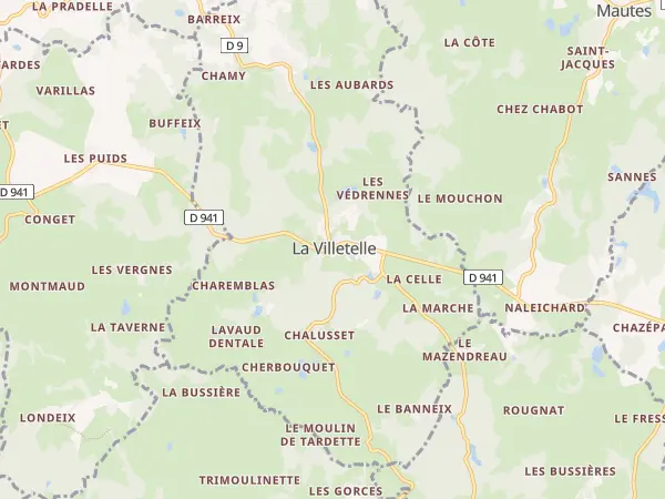Plan de La Villetelle