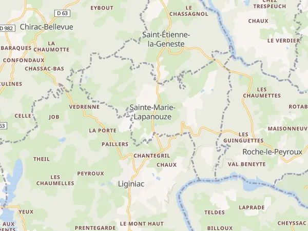 Plan de Sainte-Marie-Lapanouze