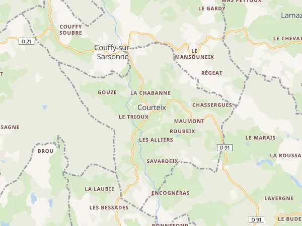 Plan de Courteix