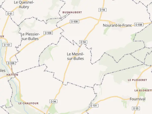 Plan du Mesnil-sur-Bulles
