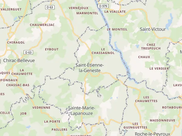Plan de Saint-Étienne-la-Geneste