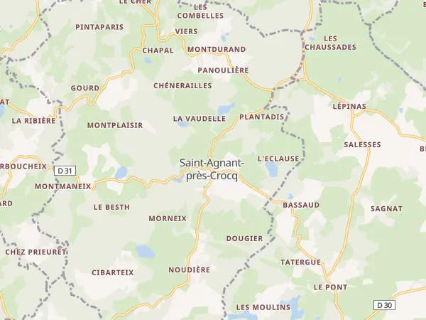 Plan de Saint-Agnant-près-Crocq