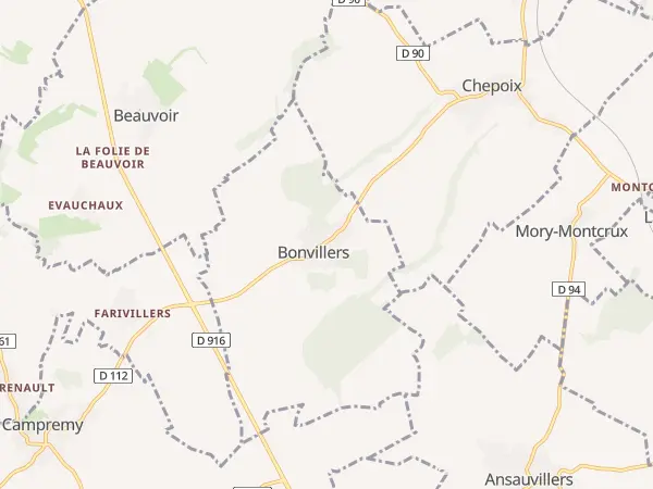 Plan de Bonvillers