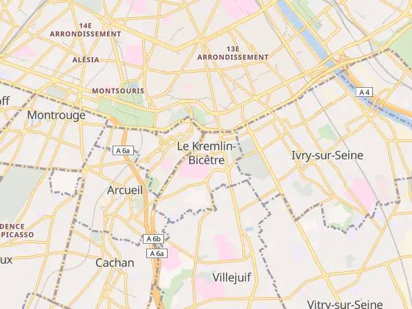 Plan du Kremlin-Bicêtre
