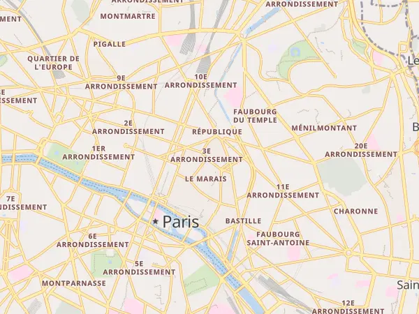 Plan de Paris 3e Arrondissement